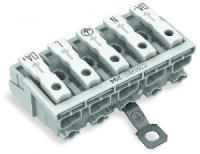 294-4475 Соединитель для светильников; нажимная кнопка, внешняя; с винтовым заземляющим контактом; 5-пол.; Стор. свет.: для одножильных проводников; Инст. стор.: для всех типов проводников; макс. 2,5 мм2; Темп. окруж. среды: макс. 85 °C (T85)