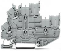 2022-2201 1-проводные / 1-контактные двухуровневые клеммы с розеткой; для DIN-рейки 35 x 15 и 35 x 7,5; 2,5 мм2; Push-in CAGE CLAMP