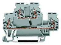 870-540/281-411 Компонентная клемма; двухуровн.; с диодом 1N4007; анод справа; для DIN-рейки 35 x 15 и 35 x 7,5; 2,5 мм2; CAGE CLAMP