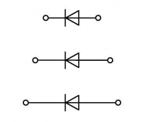 2002-3212/1000-673 Компонентная клемма; трехуровн.; с 3 диодами 1N4007; Правый анод; для DIN-рейки 35 x 15 и 35 x 7,5; 2,5 мм2; Push-in CAGE CLAMP