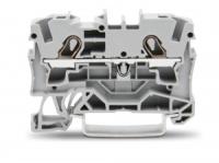 2004-1201 2-проводные проходные клеммы; 4 mm2; подходят для исполнений Ex e II; боковая и центральная маркировка; для DIN-рейки 35 x 15 и 35 x 7,5; Push-in CAGE CLAMP