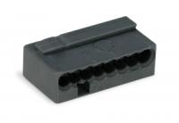 243-208 Соединитель MICRO PUSH WIRE для распределительных коробок; для одножильных проводников; 2 0,8 мм; 8-проводн.; темно-серый корпус; светло-серая крышка; макс. рабочая темп. окр. среды 60 °C