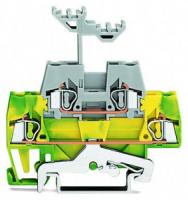 280-527 Двухуровневые клеммы; Клеммы с заземлением проводника / проходные клеммы; с нанесением маркировки; для DIN-рейки 35 x 15 и 35 x 7,5; 2,5 мм2; CAGE CLAMP