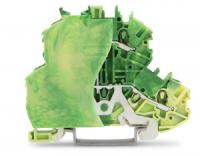 2000-2207/099-000 Двухуровневые клеммы; 4-проводные клеммы с заземлением; PE; с торцевой пластиной; без нанесения маркировки; внутреннее объединение; для DIN-рейки 35 x 15 и 35 x 7,5; 1 мм2; Push-in CAGE CLAMP