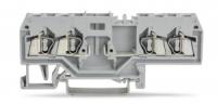 280-686 4-проводные базовые клеммы; для DIN-рейки 35 x 15 и 35 x 7,5; 2,5 мм2; CAGE CLAMP