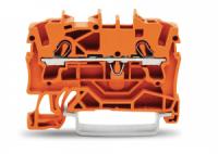 2002-1202 2-проводные проходные клеммы; 2,5 мм2; подходят для исполнений Ex e II; боковая и центральная маркировка; для DIN-рейки 35 x 15 и 35 x 7,5; Push-in CAGE CLAMP