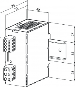 787-602 Импульсный источник питания; 1-фазн.; Напряжение на выходе 24 В пост. тока; Ток на выходе 1,3 A