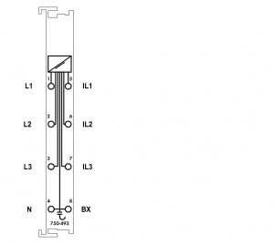 750-493 3-фазное измерение мощности; 480 В перем. т. / 1 А