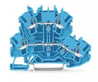 2002-2204 Двухуровневые клеммы; Проходные / проходные клеммы; N/N; без нанесения маркировки; Для исполнений Ex e II и Ex i; для DIN-рейки 35 x 15 и 35 x 7,5; 2,5 мм2; Push-in CAGE CLAMP
