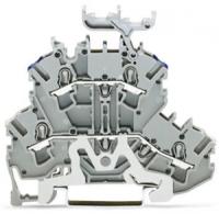 2002-2248 Двухуровневые клеммы; Экранированные / проходные клеммы; Экран / N; с нанесением маркировки; Синее отв. для ввода пров., верх. уров.; для DIN-рейки 35 x 15 и 35 x 7,5; 2,5 мм2; Push-in CAGE CLAMP