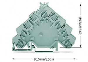 280-582 Пустой модуль; тот же профиль, что и у 4-проводных измерительных клемм, 3-проводных измерительных клемм с заземляющим контактом или клемм для подключения соответствующих исполнительных устройств