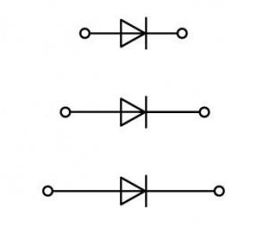 2002-3212/1000-674 Компонентная клемма; трехуровн.; с 3 диодами 1N4007; Левый анод; для DIN-рейки 35 x 15 и 35 x 7,5; 2,5 мм2; Push-in CAGE CLAMP