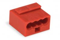 243-804 Соединитель MICRO PUSH WIRE для распределительных коробок; для одножильных проводников; 2 0,8 мм; 4-проводн.; светло-серая крышка; макс. рабочая темп. окр. среды 60 °C