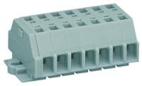 261-107 2-проводные клеммные колодки; 7-пол.; без кнопок; с крепежными фланцами; для винтового или аналогичных типов крепления; Крепежное отверстие 3,2 мм 2; 2,5 мм2; CAGE CLAMP
