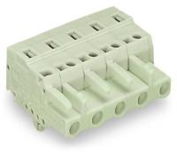 721-207/008-000 1-проводниковая розетка; 100% защита от неправильного подсоединения; Монтажные ножки; 2,5 мм2; Шаг контактов 7,5 мм; 7-пол.