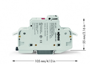 811-317 2-проводные клеммы с предохранителем; 1-пол.; с индикацией перегорания предохранителя; для DIN-рейки 35 x 15 и 35 x 7,5; 16 мм2; CAGE CLAMP