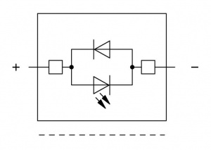 280-801/281-420 Корпус вилки; для базовых клемм; 2-пол.; с СИД и диодом с накоплением заряда; шириной 5 мм