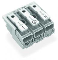 294-5053 Соединитель для светильников; нажимная кнопка, внешняя; без заземляющего контакта; 3-пол.; Стор. свет.: для одножильных проводников; Инст. стор.: для всех типов проводников; макс. 2,5 мм2; Темп. окруж. среды: макс. 85 °C (T85)