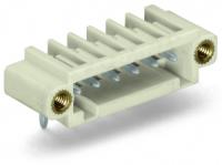 734-163/108-000 Вилка THT; 1.0 x 1.0 mm solder pin; угловые; 100% защита от неправильного подсоединения; Резьбовой фланец; Шаг контактов 3,5 мм; 3-пол.