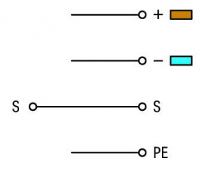 280-570 4-проводные клеммы с датчиком; с заземляющим контактом; с цветн. отверст. для ввода проводников; 2,5 мм2; CAGE CLAMP