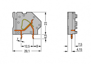 745-838 EINZELKLEMME RM 7,5 MM HELLGRÜN