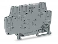 859-708 Модуль оптопары; Номинальное входное напряжение: 24 В пост.тока; Диапазон выходного напряжения: 0 - 24 В пост.тока; Предельный длительный ток: 0,5 А; Частота: 10 кГц