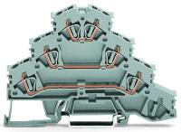 281-532 Четырехуровневые монтируемые на рейку клеммы; Монтируемые на рейку клеммы для подключения электродвигателей; L1 - L2 - L3; для DIN-рейки 35 x 15 и 35 x 7,5; 4 mm2; CAGE CLAMP