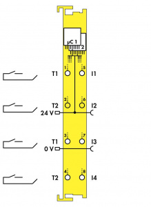 750-661/000-003 Отказоустойчивый 4-канальный дискретный вход; тока; PROFIsafe V2.0 iPar