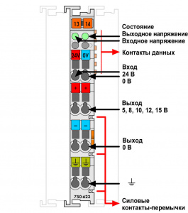 750-623 Модуль питания; 24 В/5 - 15 В пост.тока