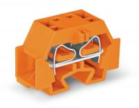 262-336 4-проводные клеммы; без кнопок; с крепежным фланцем; для винтового или аналогичных типов крепления; Крепежное отверстие 3,2 мм 2; 4 mm2; CAGE CLAMP