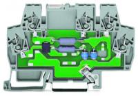 792-804 Модуль защиты от перенапряжений; Номинальное напряжение: 48 В пост.тока; для 2 путей сигнала с общим разрядником для защиты от перенапряжения; для симметричных интерфейсов; Двухступенчатые; Ширина: 6 мм