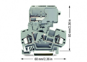 281-624 2-проводные клеммы с размыкателем; для DIN-рейки 35 x 15 и 35 x 7,5; 4 mm2; CAGE CLAMP