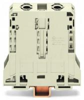 285-995 2-проводные проходные клеммы; 95 мм2; подходят для исполнений Ex e II; боковые маркировочные разъемы; только на рейке DIN 35 x 15; толщиной 2,3 мм; медь; POWER CAGE CLAMP