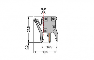 249-110 Тестовый адаптер; совместимы с клеммами для печатных плат серий 255, 256, 257; 1-пол.; Шаг контактов 5 мм / 0,197 дюйма