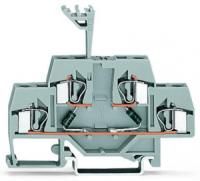 281-636/281-488 Компонентная клемма; двухуровн.; с 2 диодами 1N4007; Верхний анод; для DIN-рейки 35 x 15 и 35 x 7,5; 4 mm2; CAGE CLAMP