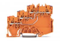 2000-5372 3-проводные клеммы питания датчика; для датчиков PNP-переключения (положительного); с цветн. отверст. для ввода проводников; 1 мм2; Push-in CAGE CLAMP