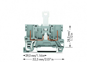 769-222 2-контактные базовые клеммы с размыкателем; для DIN-рейки 35 x 15 и 35 x 7,5