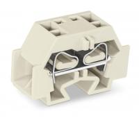 262-280 4-проводные клеммы; подходят для исполнений Ex e II; без кнопок; с защелкивающейся монтажной ножкой; для толщины пластины 0,6 - 1,2 мм; Крепежное отверстие 3,5 мм 2; 4 mm2; CAGE CLAMP