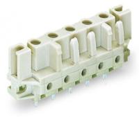 722-734/047-000 Розетка под пайку THT; 0.6 x 1.0 mm solder pin; угловые; 100% защита от неправильного подсоединения; Проходной фланец; Шаг контактов 7,5 мм; 4-пол.