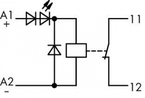 286-368 Релейный модуль; Номинальное входное напряжение: 24 В пост.тока; 1 разм.контак т; Предельный длительный ток: 5 А; Красный индикатор состояния; Ширина модуля: 10 мм