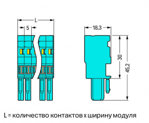 769-101/000-006 1-проводниковая розетка; 4 mm2; 1-пол.
