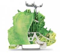 2000-2237/099-000 Двухуровневые клеммы; 4-проводные клеммы с заземлением; PE; с торцевой пластиной; с нанесением маркировки; внутреннее объединение; для DIN-рейки 35 x 15 и 35 x 7,5; 1 мм2; Push-in CAGE CLAMP