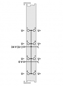750-603 Распределение потенциалов; 8-канальный, 24 В