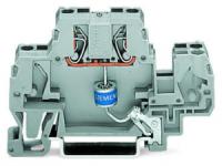 870-523/281-581 Компонентная клемма; двухуровн.; с газонаполненным разрядником для защиты от перенапряжения; для DIN-рейки 35 x 15 и 35 x 7,5; 2,5 мм2; CAGE CLAMP