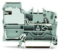 2002-7111 1-проводные распределительные клеммы с размыкателем; 2,5 мм2; Push-in CAGE CLAMP