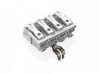 294-5224 Соединитель для светильников; нажимная кнопка, внешняя; с защелкивающимся заземляющим контактом; 1/L2-2/L-PE-N; 4-пол.; Стор. свет.: для одножильных проводников; Инст. стор.: для всех типов проводников; макс. 2,5 мм2; Темп. окруж. среды: макс. 85