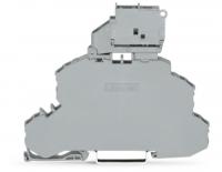 2002-2611 Двухуровневая клемма с предохранителем; с поворотным патроном предохранителя; Проходная клемма/клемма с предохранителем; для миниатюрных метрических предохранителей 5 х 20 мм; L/L; без индикации перегорания предохранителя; для DIN-рейки 35 x 15 