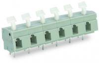 257-654/000-009/999-950 Клемма на печатную плату; нажимная кнопка; 2,5 мм2; Шаг контактов 10/10,16 мм; 4-пол.; подходят для применений Ex e; CAGE CLAMP; опция объединения