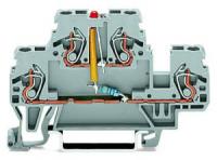 870-543/281-413 Компонентная клемма; двухуровн.; красный светодиод; тока; для DIN-рейки 35 x 15 и 35 x 7,5; 2,5 мм2; CAGE CLAMP