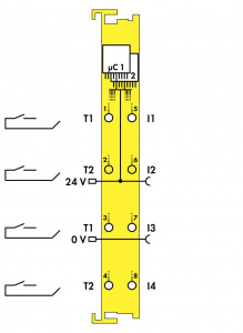 753-661/000-003 Отказоустойчивый 4-канальный дискретный вход; тока; PROFIsafe V2.0 iPar